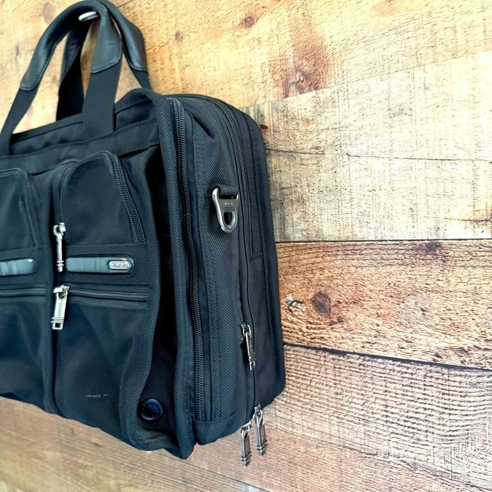Tumi Alpha Ballistic Nylon Briefcase Messenger Bag